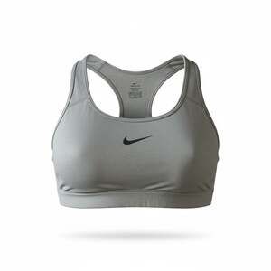 Nike Women's Dri-Fit Swoosh Medium Support Sports Bra Carbon Heather Grey